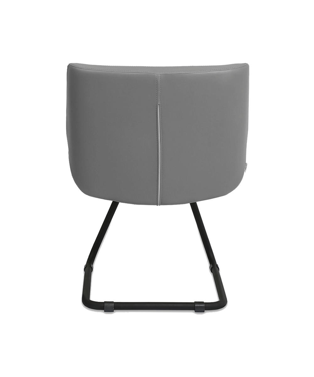 Hunt Mobilya Avor Gri Deri Ofis Misafir Koltuğu