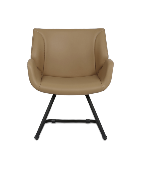 Hunt Mobilya Avor Kahverengi Deri Ofis Misafir Koltuğu