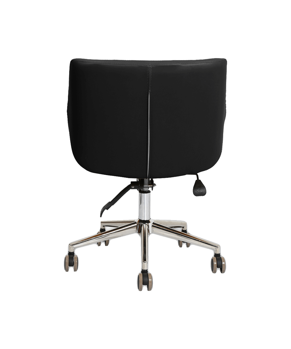 Hunt Mobilya Avor Siyah Deri Ofis Çalışma Koltuğu