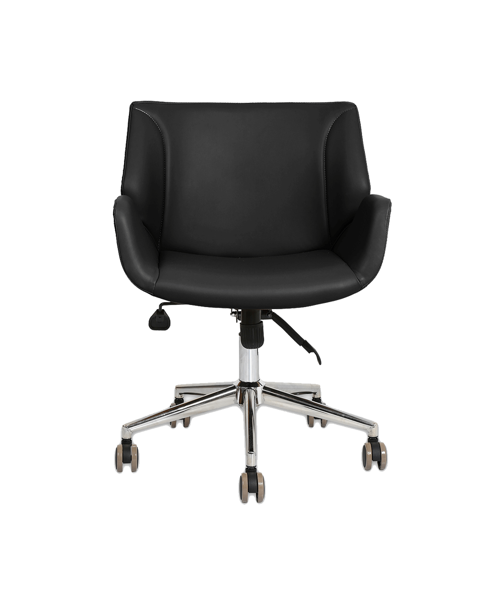 Hunt Mobilya Avor Siyah Deri Ofis Çalışma Koltuğu