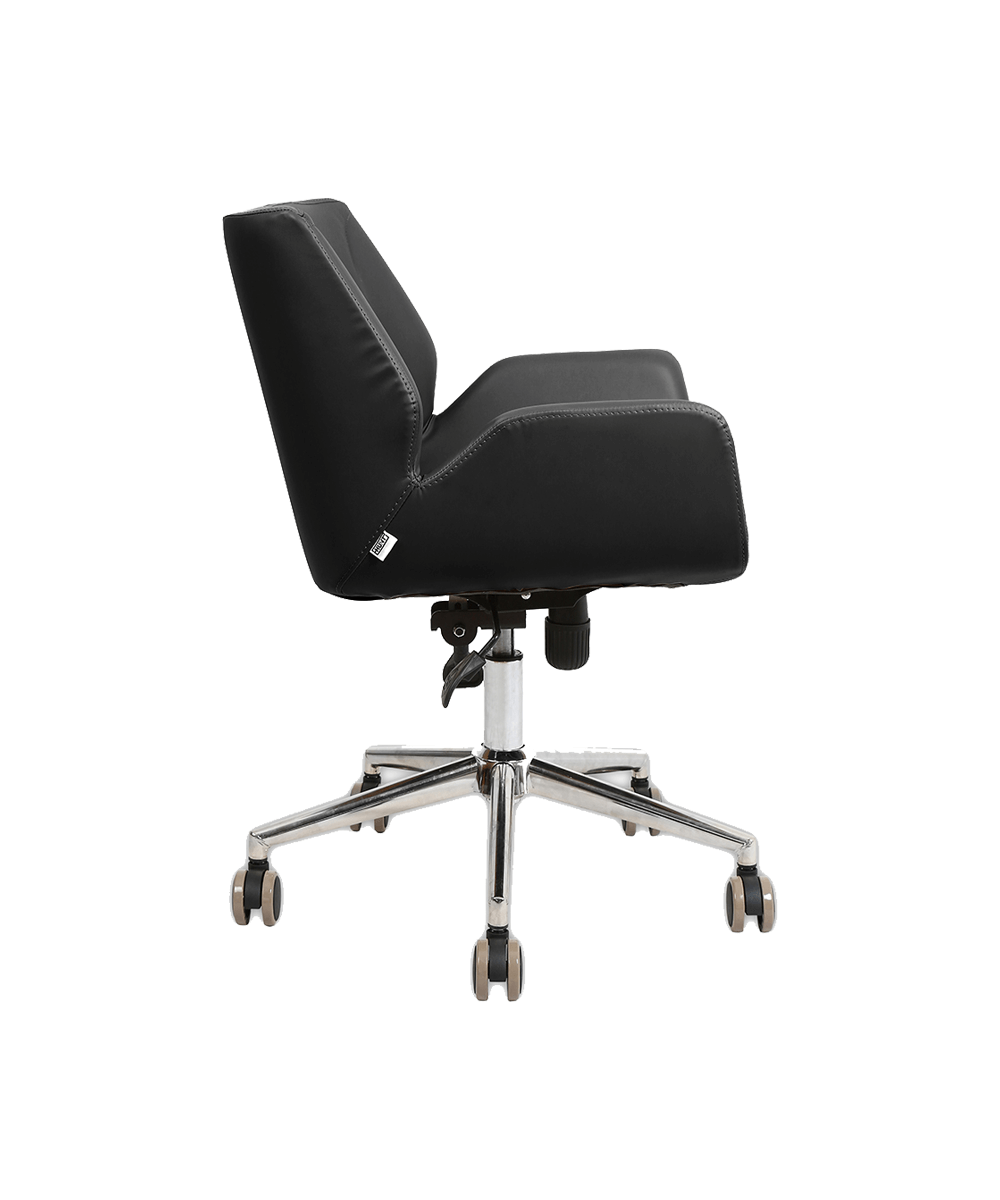 Hunt Mobilya Avor Siyah Deri Ofis Çalışma Koltuğu
