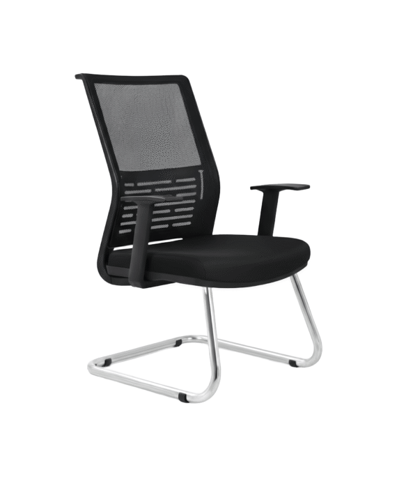 Hunt Mobilya Sinta Siyah Kumaş Ofis Bekleme Koltuğu