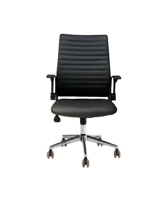 Hunt Mobilya Minha Siyah Deri Ofis Çalışma Koltuğu