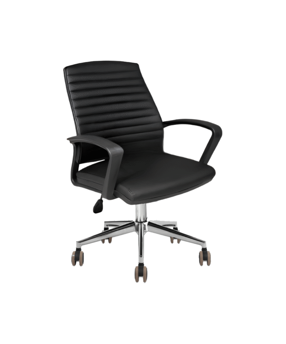 Hunt Mobilya Miri Siyah Deri Ofis Çalışma Koltuğu