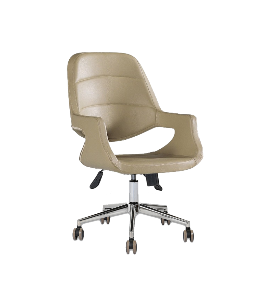 Hunt Mobilya Nuga Krem Deri Ofis Çalışma Koltuğu