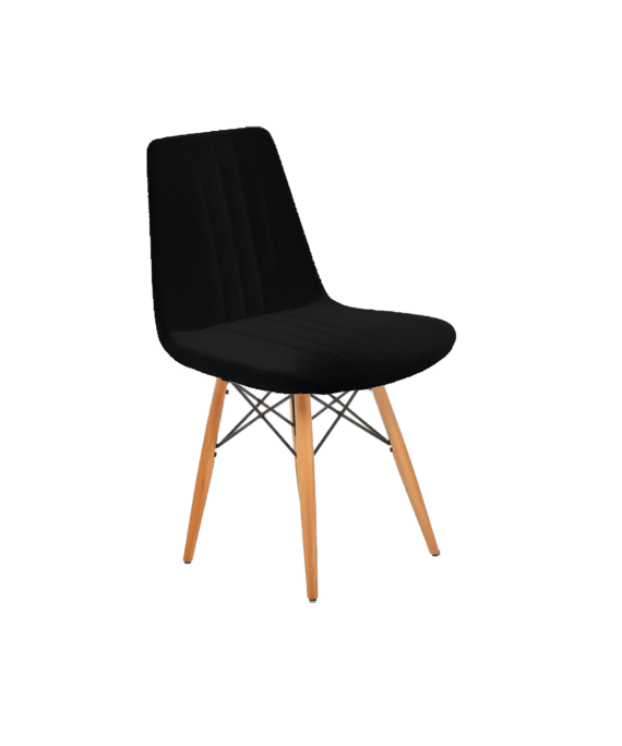 Hunt Mobilya Diya Siyah Kumaş Lobi Bekleme Sandalyesi