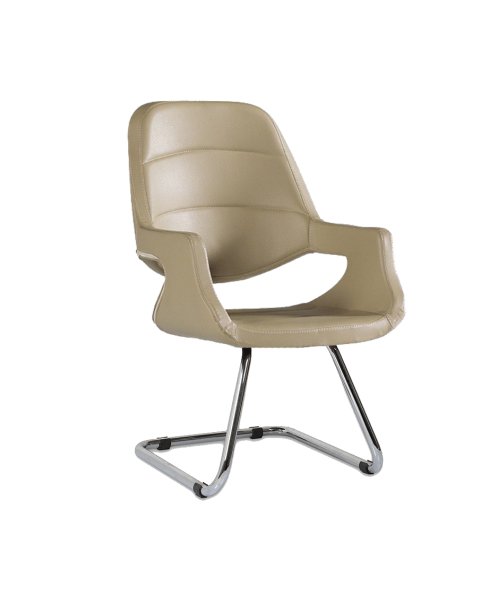 Hunt Mobilya Nuga Krem Deri Ofis Misafir Koltuğu