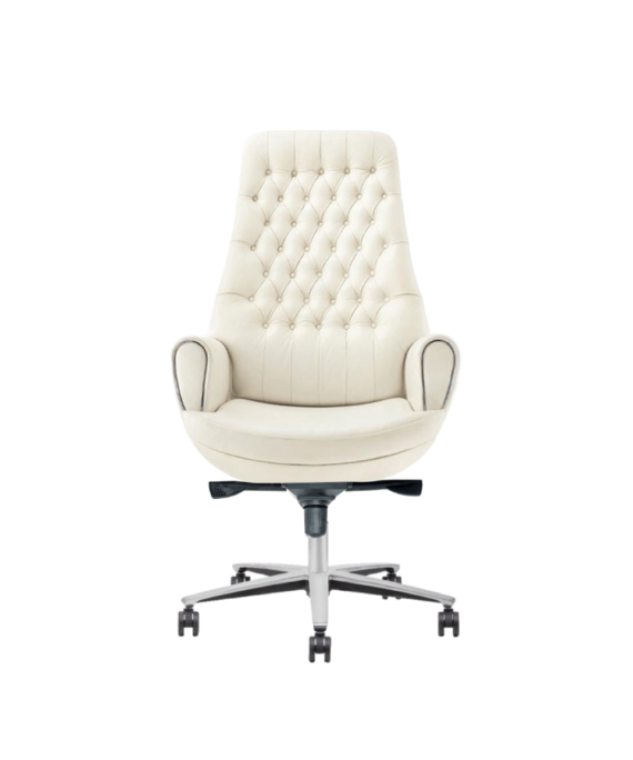Hunt Mobilya Dukna Krem Deri Ofis Yönetici Koltuğu