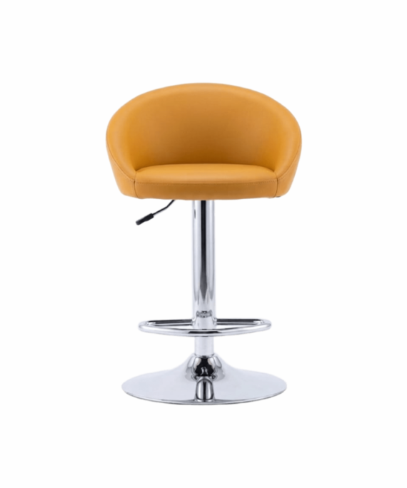 Hunt Mobilya Tila Sarı Deri Yüksek Sandalye